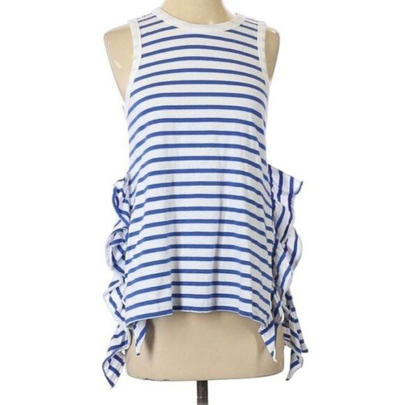 Current/Elliott Side Slit Ruffle Muscle Tank NWT - Picture 1 of 5